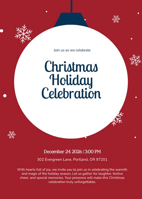 Christmas Invitation Template Free