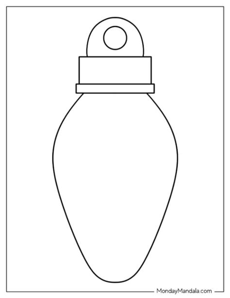 Christmas Light Bulb Template