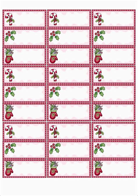 Christmas Mailing Labels Template