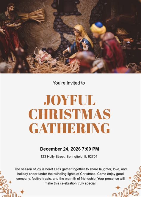 Christmas Party Invitation Template Email