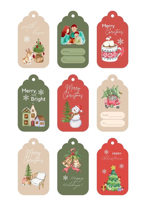 Christmas Present Tags Printable
