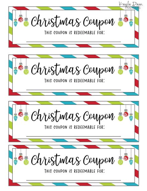 Christmas Printable Coupons