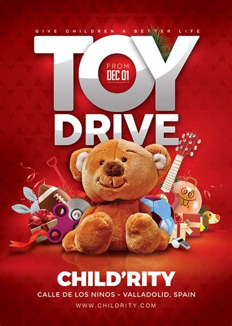 Christmas Toy Drive Flyer Template Free