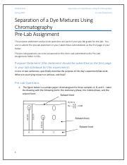 Chromatography Chem Pre Lab Answers Reader