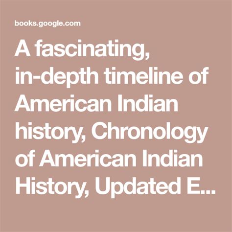 Chronology of American Indian History Updated Edition Doc