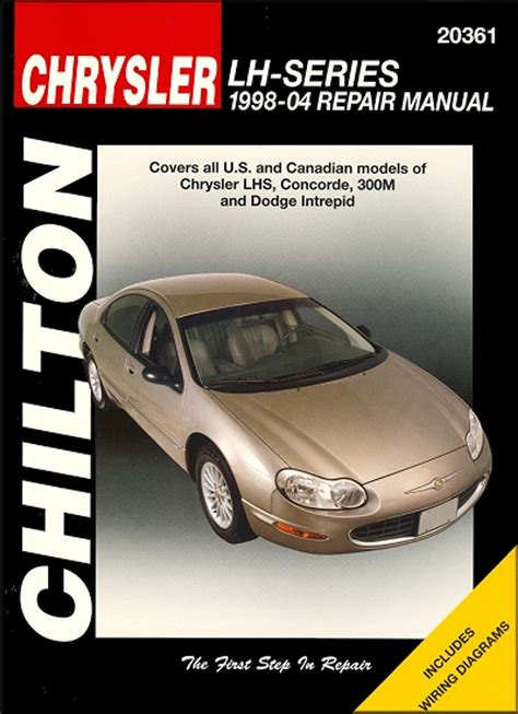 Chrysler LHS, Concorde, 300M, Dodge Intrepid Repair Manual 1998-2003 Ebook Doc