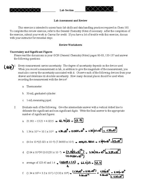 Chspter 7 Section Assessment Answers Chemistry Epub