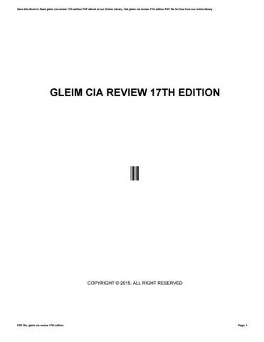 Cia gleim 17th edition Ebook PDF