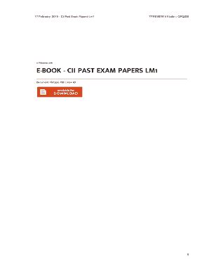 Cii Past Exam Papers Lm1 Ebook Reader