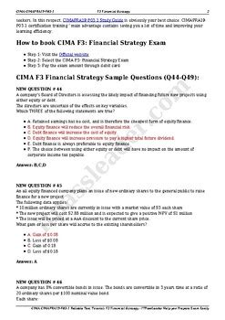 Cima Financial Strategy 25 November 2009 Answers Epub