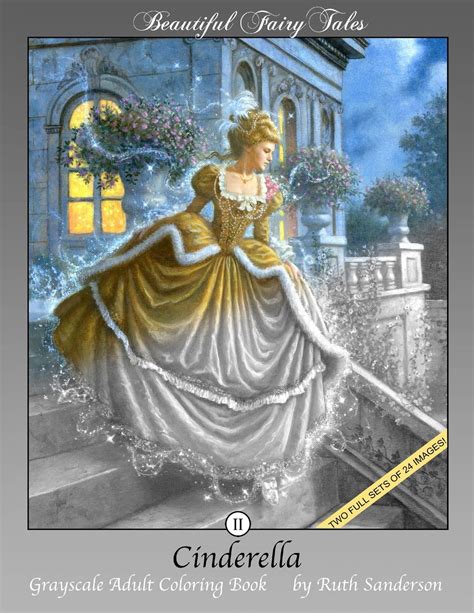 Cinderella Grayscale Adult Coloring Book Beautiful Fairy Tales Volume 2 Epub