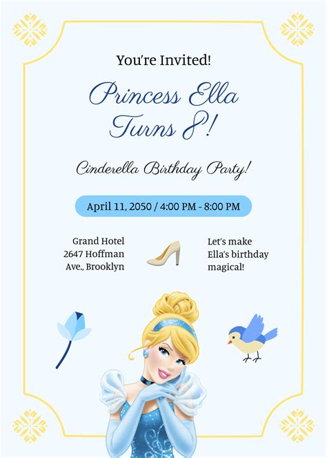Cinderella Invitation Template