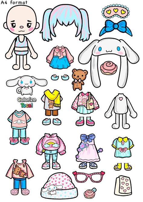 Cinnamoroll Paper Doll Printable