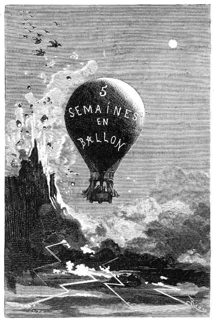 Cinq Semaines en ballon Illustration d Édouard Riou de1863 French Edition Kindle Editon