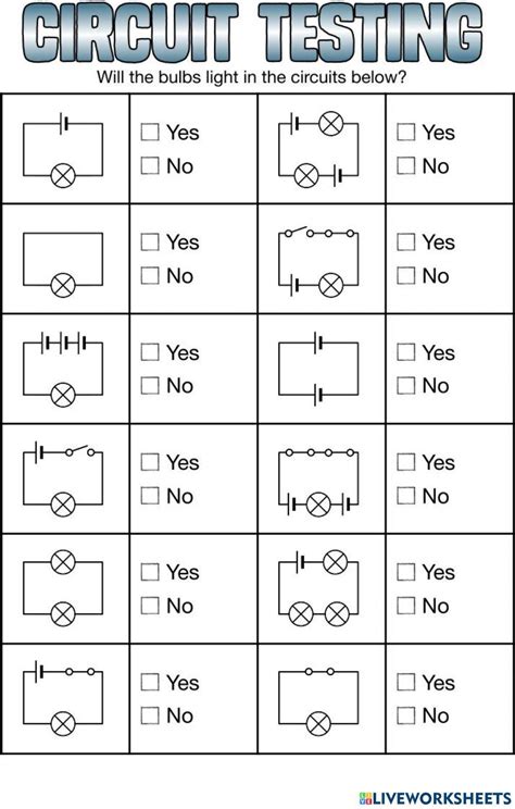 Circuit Worksheet Answers PDF