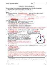 Circular Satellite Motion Answers Physics Classroom Reader