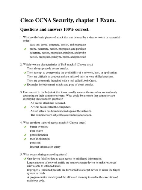 Cisco 2 Chapter 1 Test Answers PDF