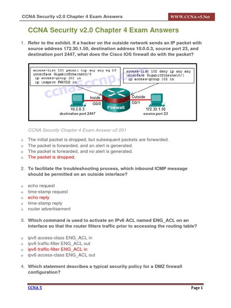 Cisco Ccna Chapter 4 Test Answers Reader