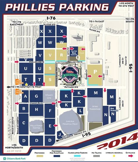 Citizens Bank Park Parking Map Guide to 2,000+ Parking Spots