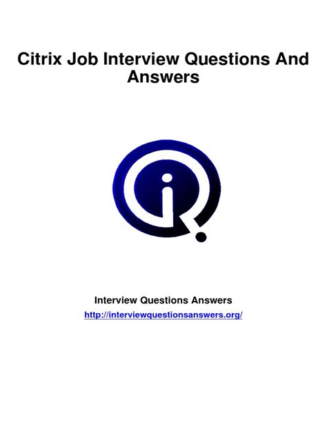 Citrix Interview Questions And Answers Download Epub