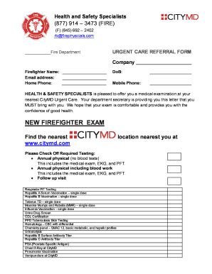 Citymd Doctors Note Template