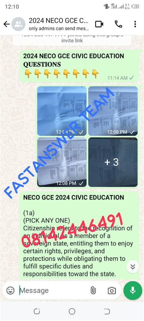 Civic Education Neco Answer Kindle Editon