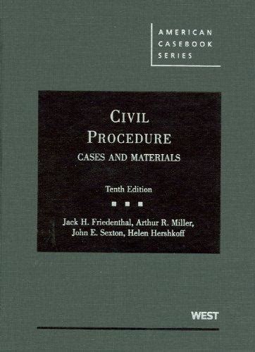 Civil Procedure Cases and Materials 10th American Casebooks American Casebook Series PDF