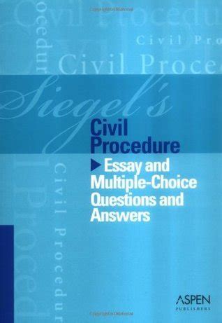 Civil Procedure Essay Questions And Answers Doc