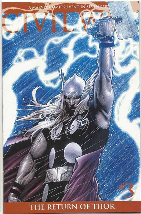 Civil War 3 2nd Printing Variant Return Of Thor Doc