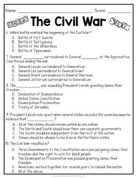 Civil War Test Answers Kindle Editon