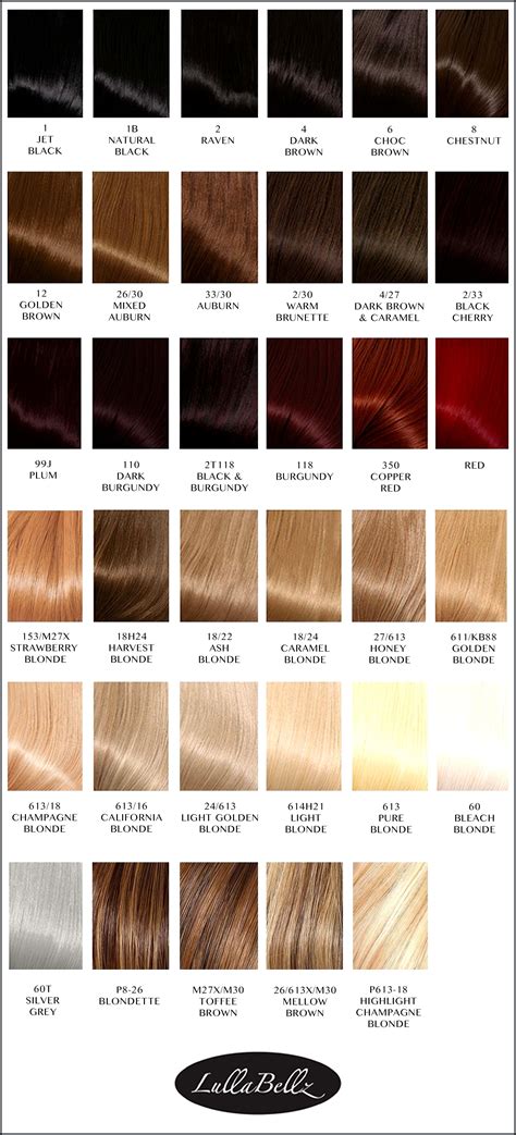 Clairol Hair Colors Chart