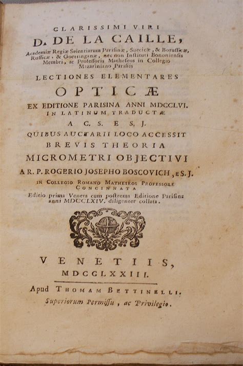 Clarissimi Viri D. de La Caille ... Lectiones Elementares Opticae... Reader