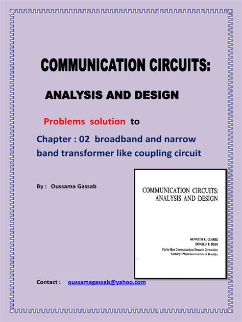 Clarke Hess Communication Circuits Solutions PDF