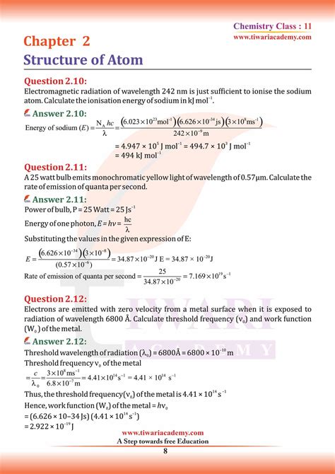 Class 11 Chemistry Ncert Solutions Chapter 2 Reader