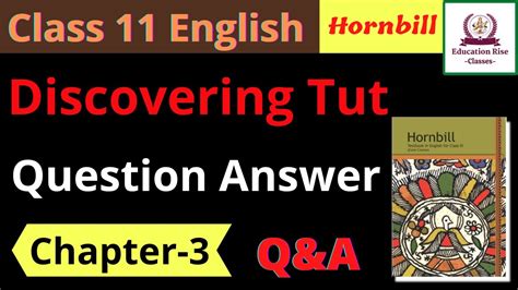 Class 11 Hornbill Question Answers Kindle Editon