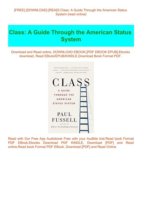 Class A Guide Through the American Status System Reader