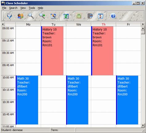 Class Scheduler: