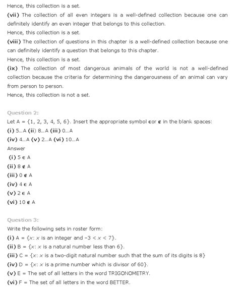 Class Xi Maths Solution Of Sets Epub