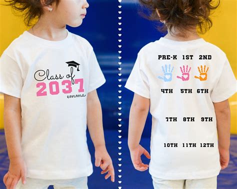 Class of 2037 Handprint Shirt: A Timeless Keepsake for a Bright Future