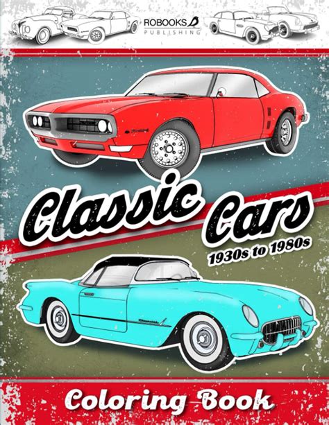 Classic Cars Coloring Book Kindle Editon