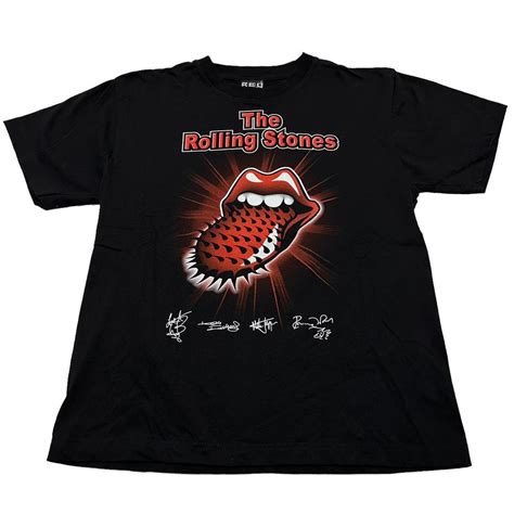 Classic black Rolling Stones band T-shirts: