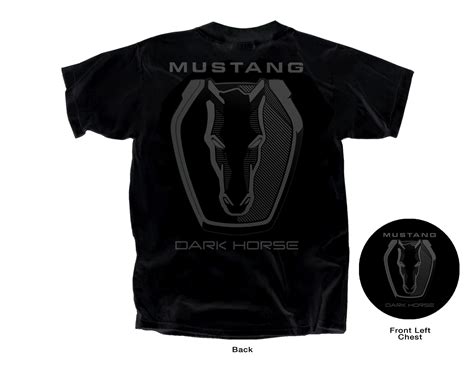 Classic black tee with the Mustang logo: