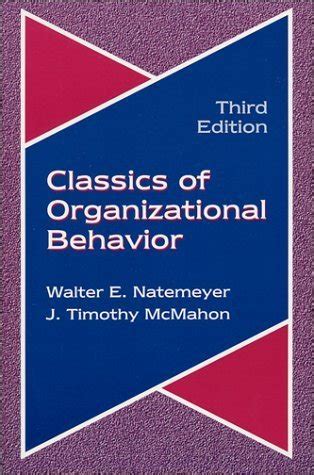 Classics Of Organizational Behavior Natemeyer Ebook Doc