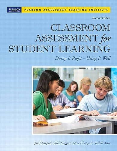 Classroom Assessment Student Learning Institute Reader