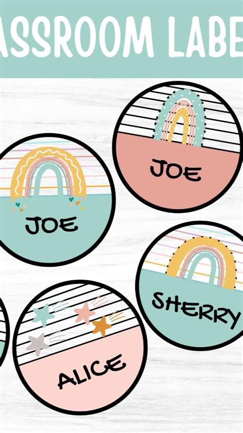 Classroom Name Labels: Embracing Personalization and Organization