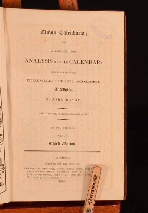 Clavis Calendaria Or a Compendious Analysis of the Calendar Illustrated with Ecclesiastica Historical and Classical Anecdotes Volume 2 PDF