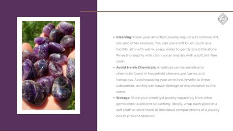 Clean your amethyst regularly.