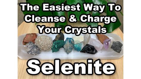 Cleanses and charges crystals: