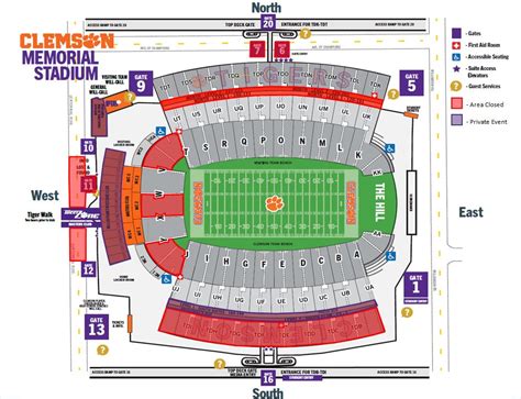 Clemson Tigers Football Stadium Seating Chart