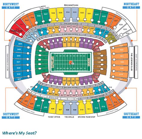 Cleveland Brown Stadium Seating Chart
